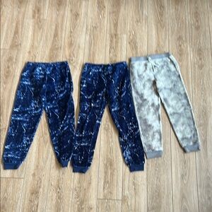 Lands End Boys Blue and Gray Joggers Pajama Bottoms Size 10 - 12